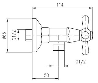 Смеситель для душа Rav Slezak Morava Retro MK380.5CMAT хром